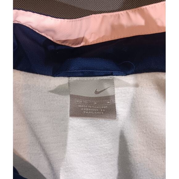 Nike Windbreaker Jacket M Pink Navy Colorblock Retro Y2K Sportycore - Picture 2 of 8